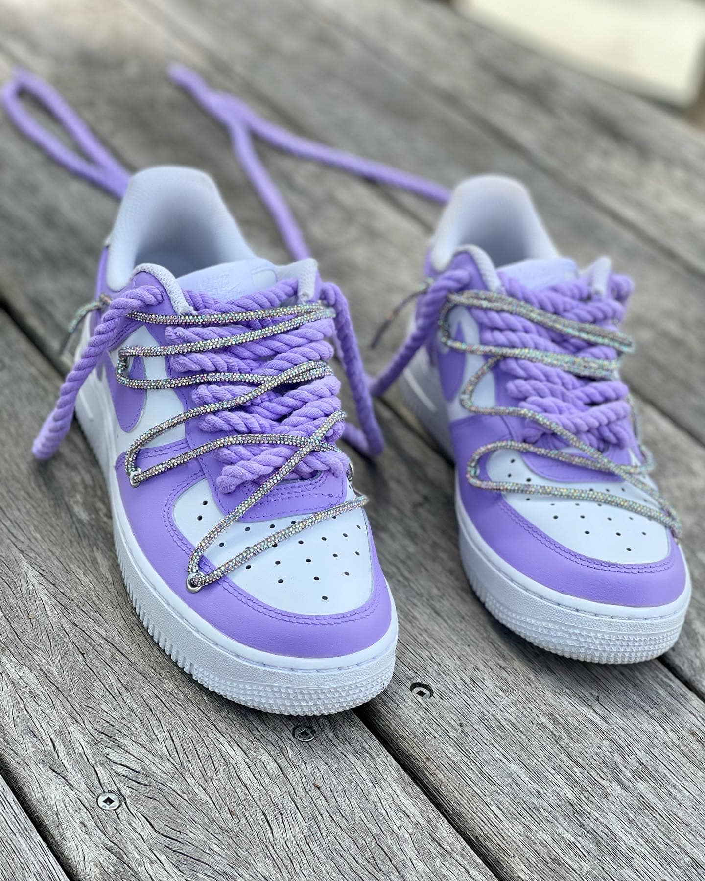 Purple + White Laces