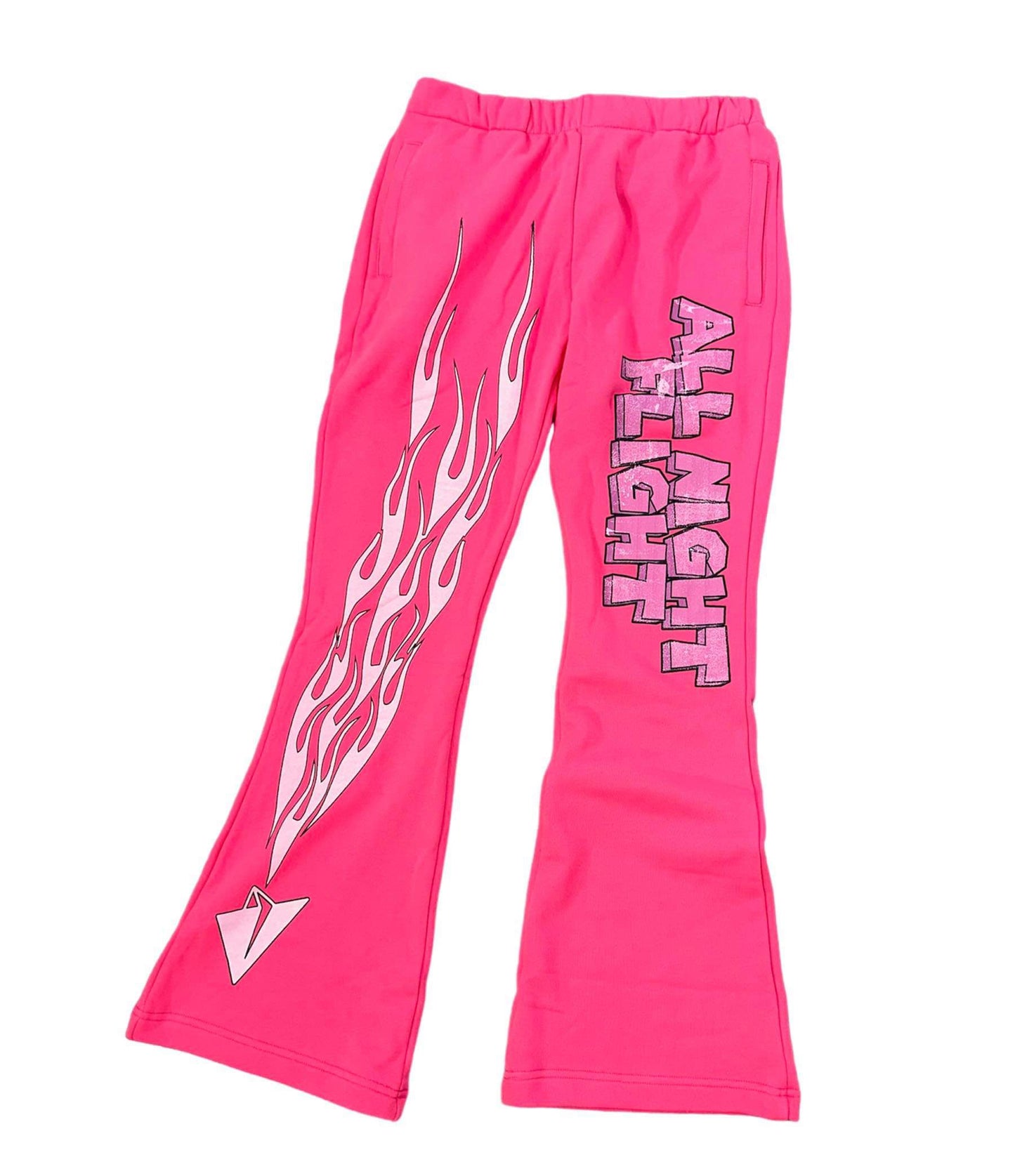 ANF HOODIE & FLARE PANTS (Pink)