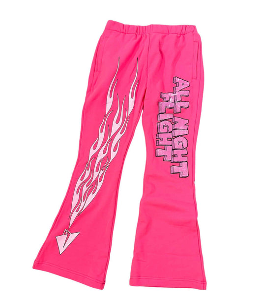 ANF HOODIE & FLARE PANTS (Pink)