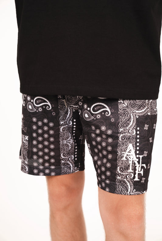 ANF Black Bandanna Shorts