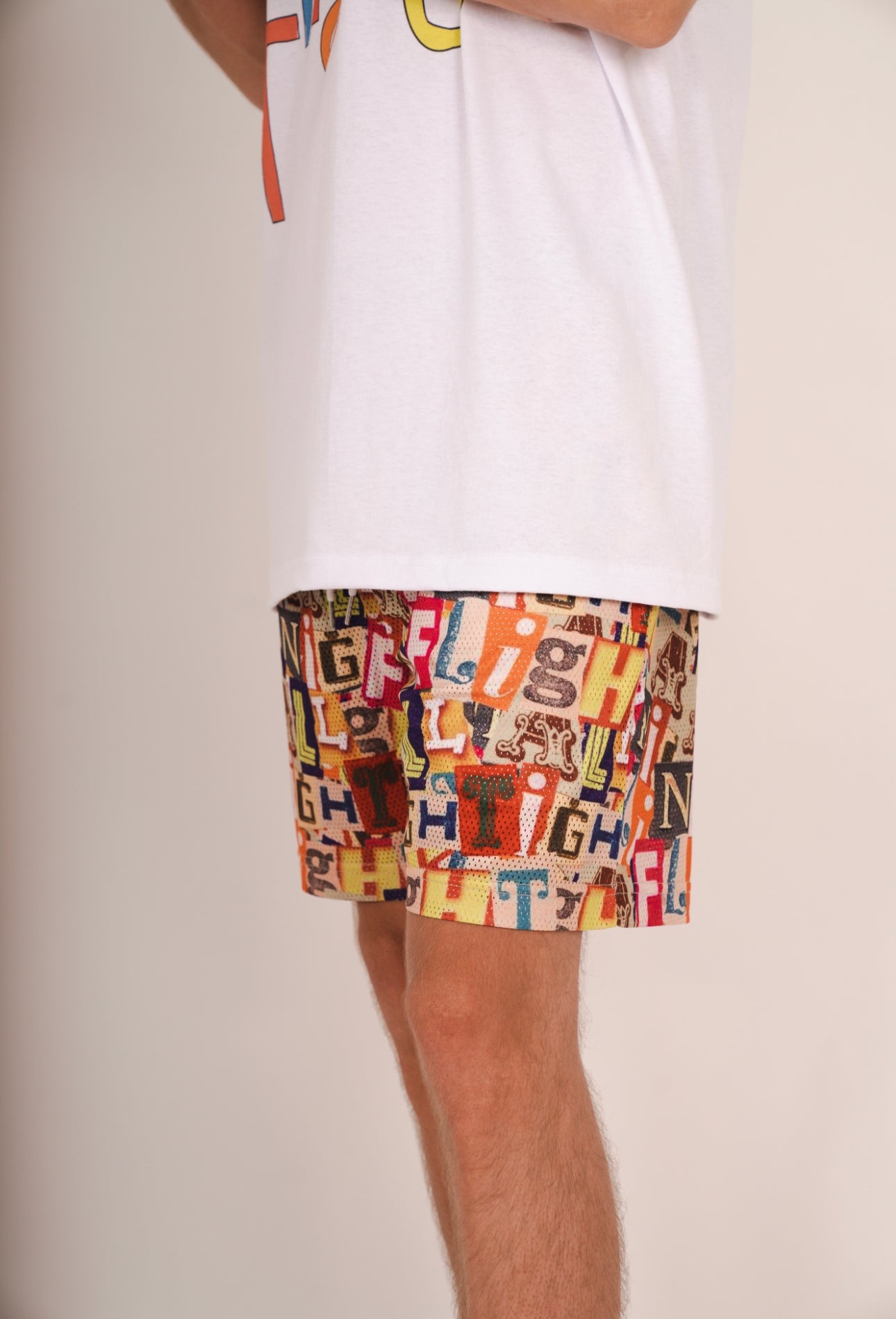 “All Night Flight” Multicolor Shorts