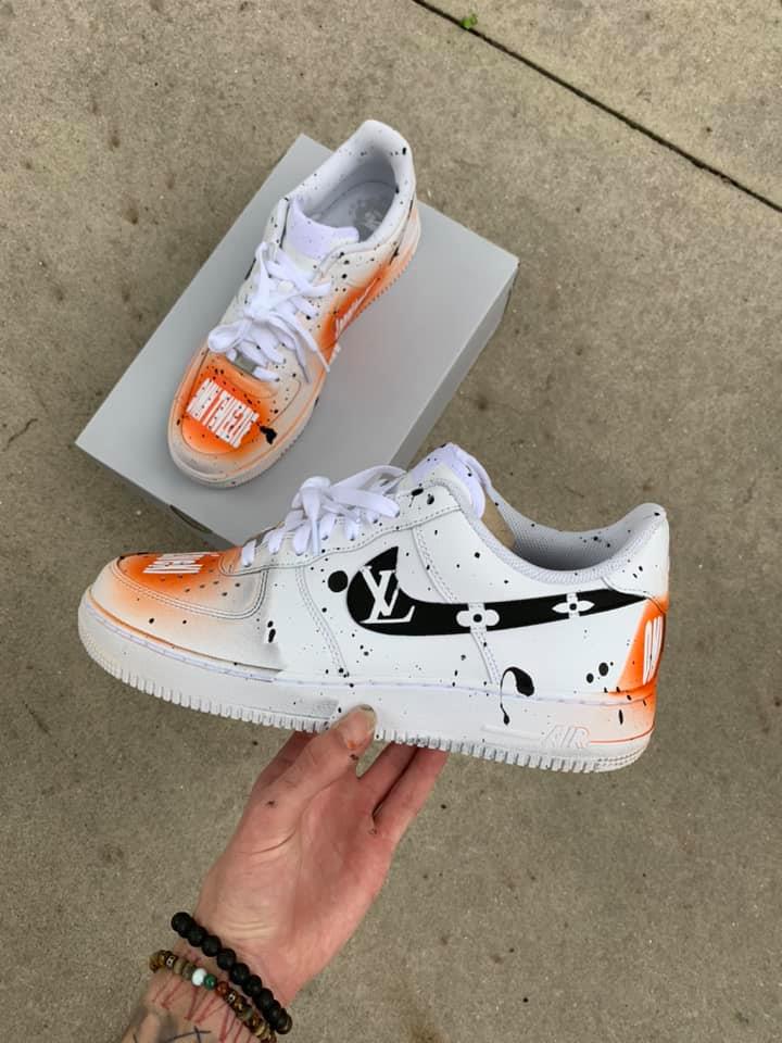 LV - Black + Orange Splatter