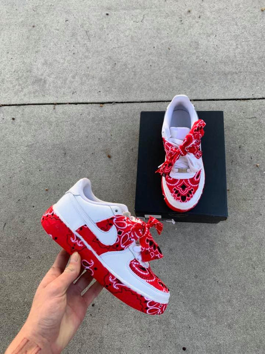 RED BANDANA x Air Force 1 Lows