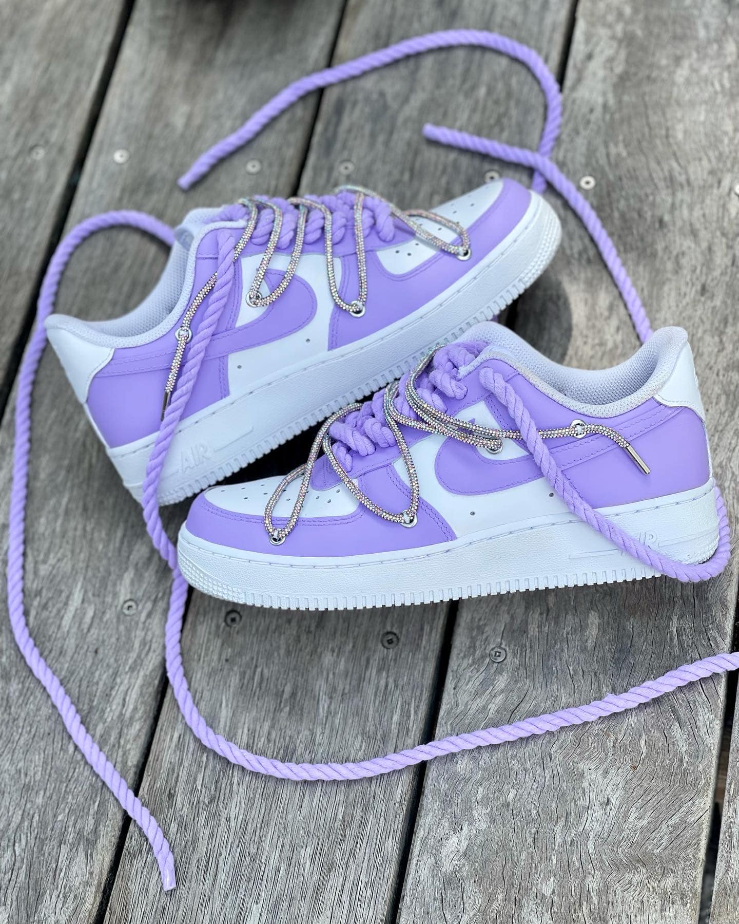 Purple + White Laces
