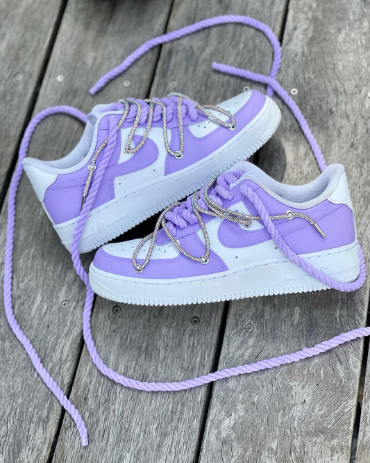 Purple + White Laces