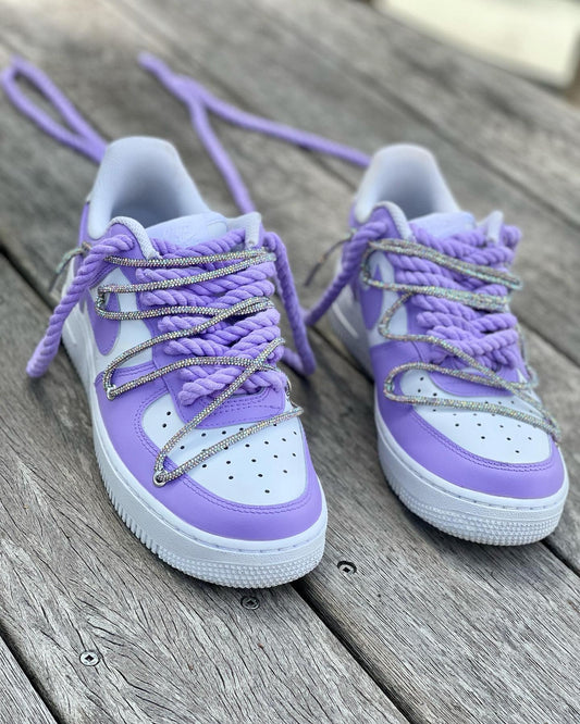 Purple + White Laces