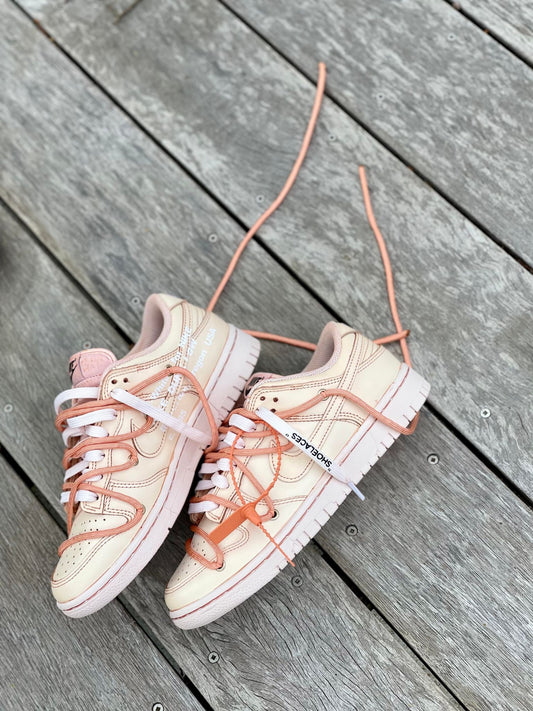 Custom Off-White Dunks - Peach