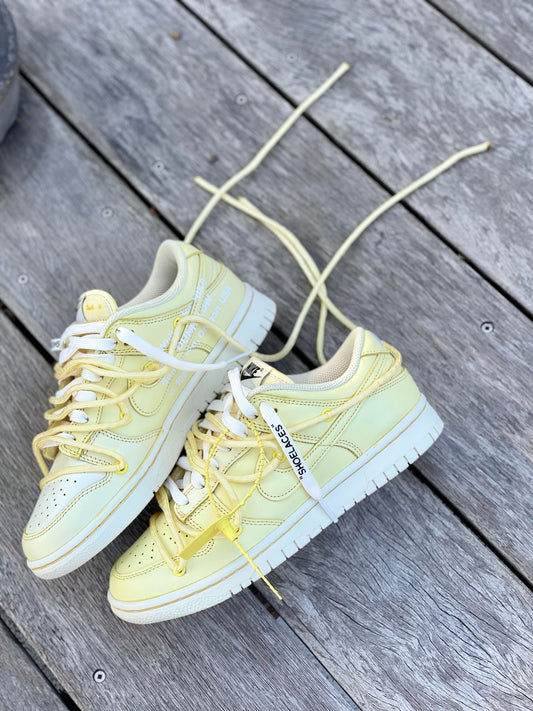 Custom Off-White Dunks - Yellow